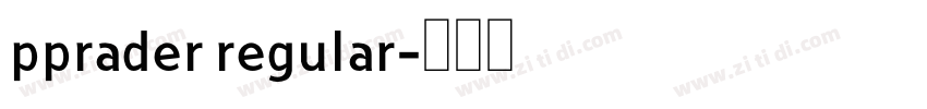 pprader regular字体转换
